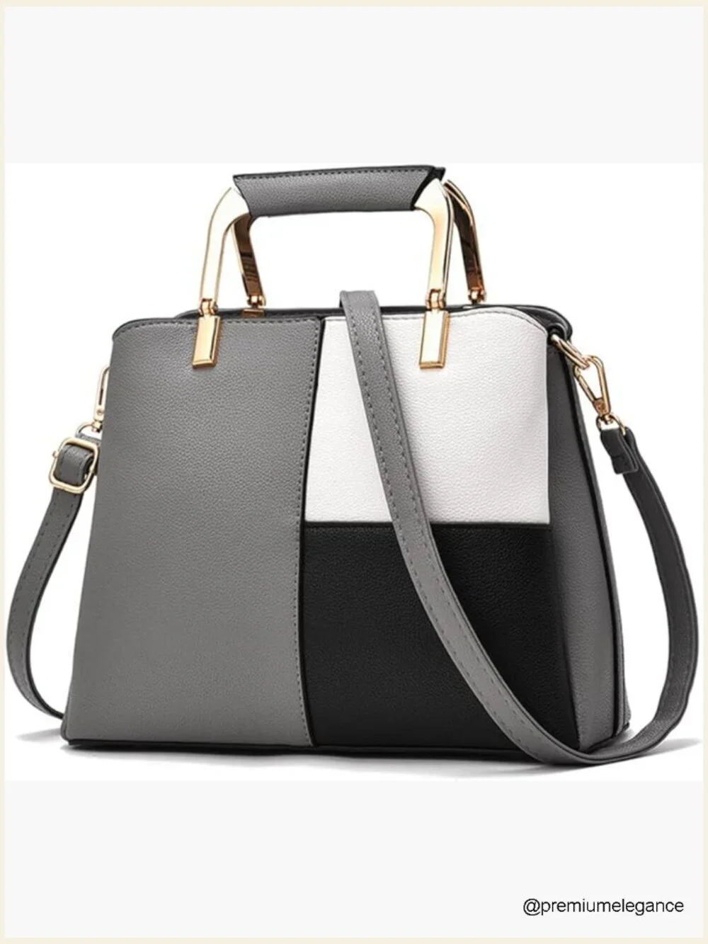 Vintage Satchel Crossbody Bag Adjustable Strap Faux Leather Tote Shoulder